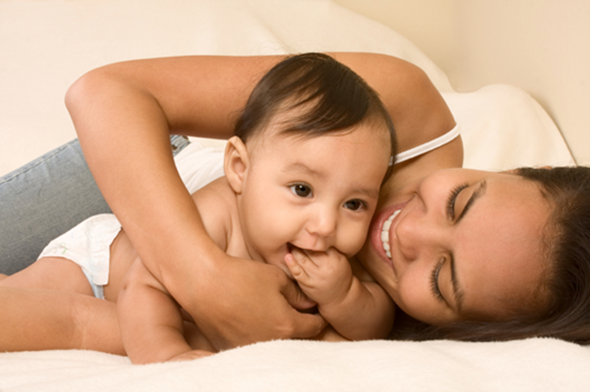 young mother with baby